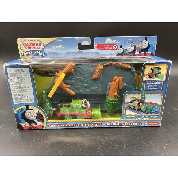 2015 Thomas & Friends Take-n-Play Lake Levee Repair Percy & Plow - Picture 1 of 7